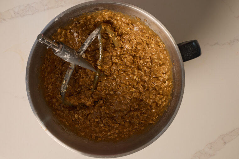 browned butter oatmeal cookie dought