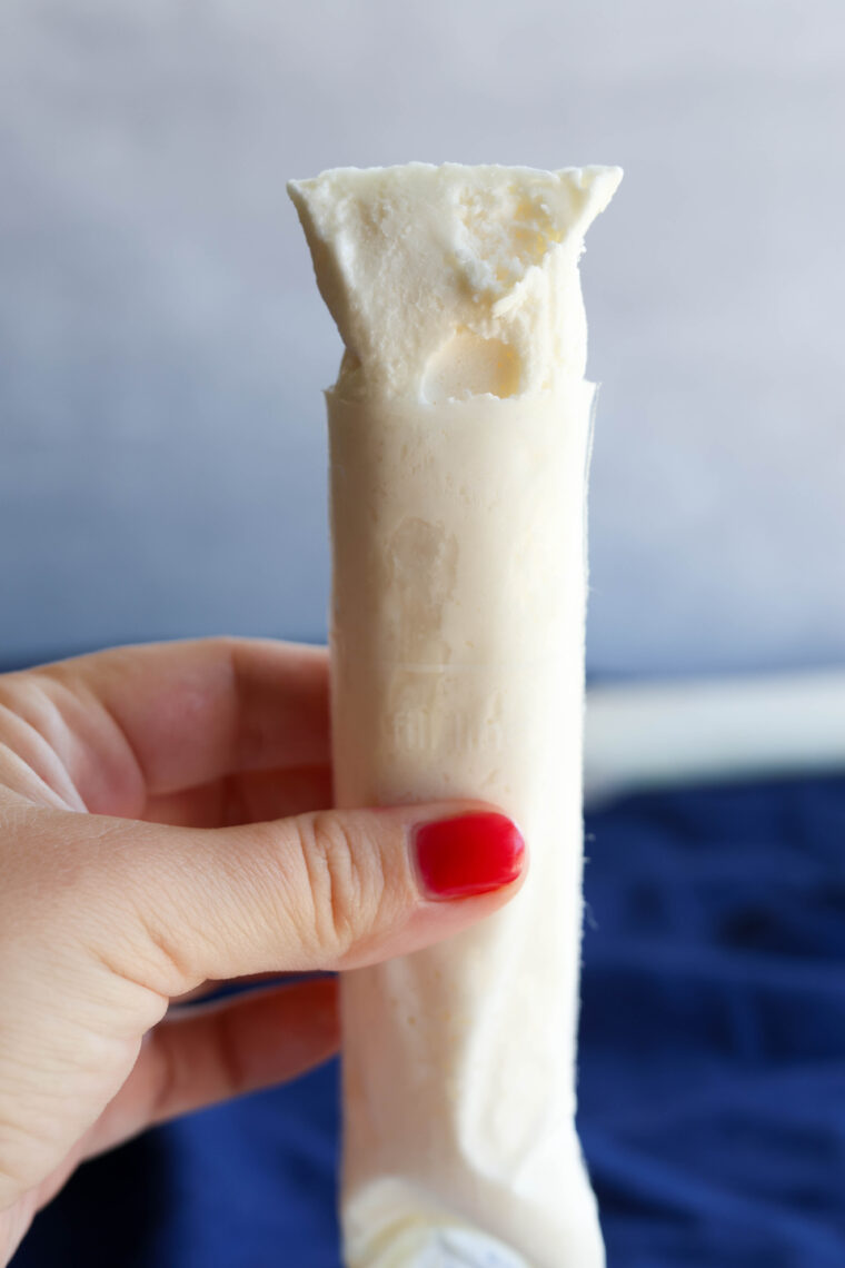 ninja slushi ice cream pops being eaten