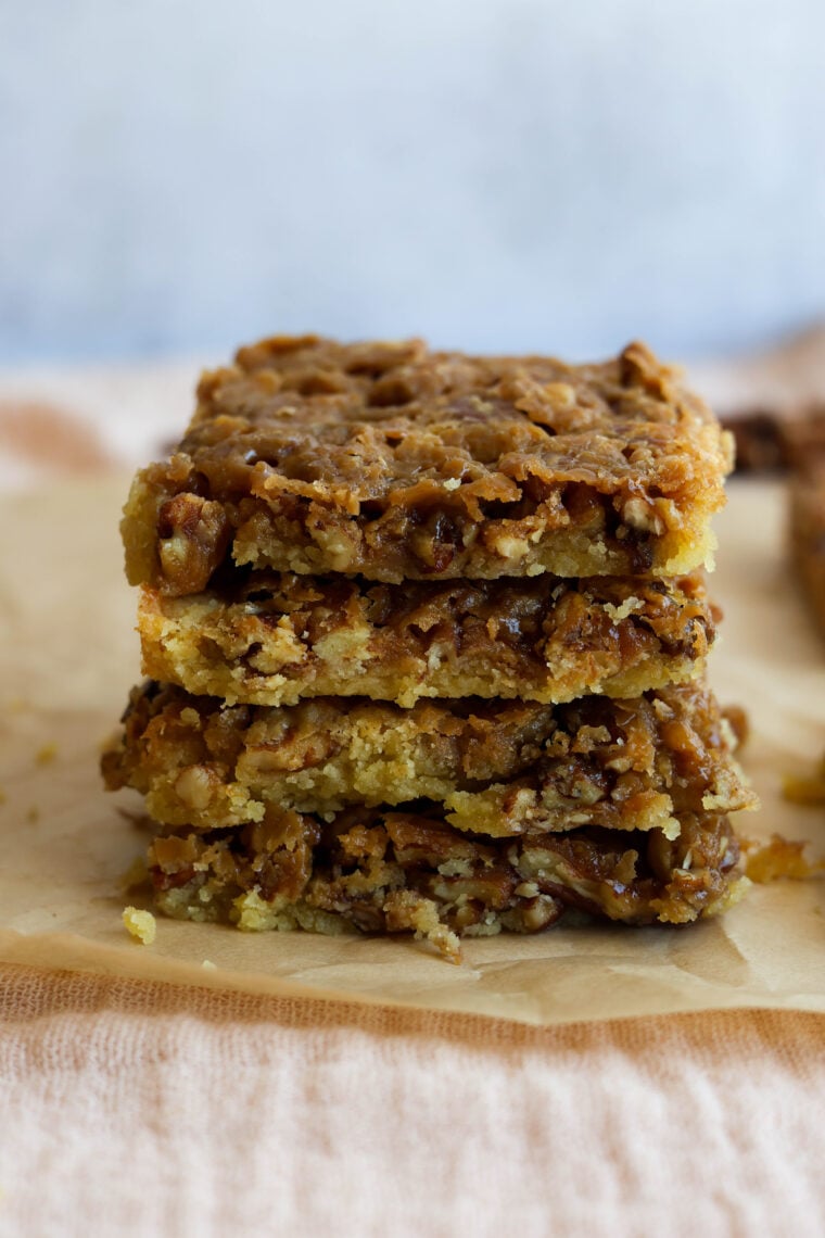 Maple Pecan Shortbread Bars - Sweet & Buttery